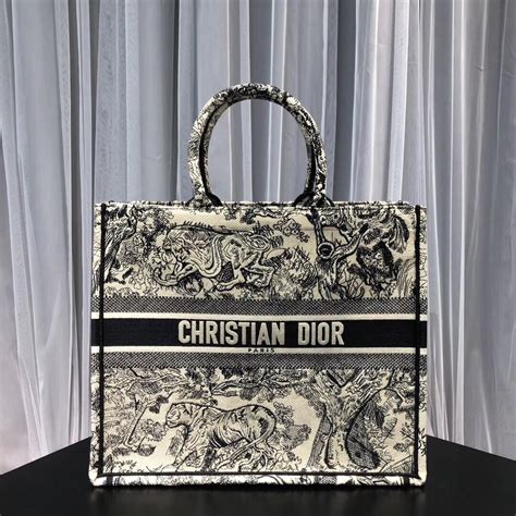 fake christian dior embroidered book tote|christian dior canvas book tote.